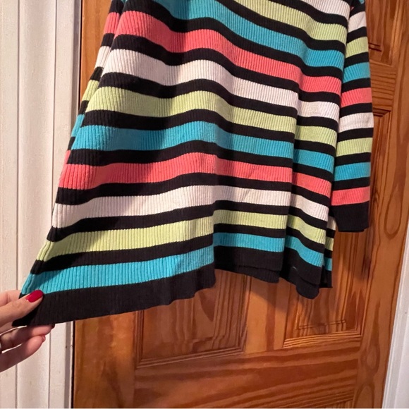 Super Cute Meg Allen Striped Sweater, Size 3X - Picture 6 of 7